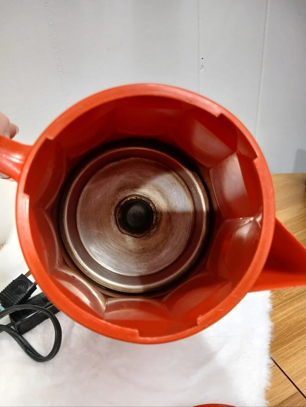 VTG 70's Burnt Orange Electric Mirro-Matic 8c. Coffee Percolator Works!